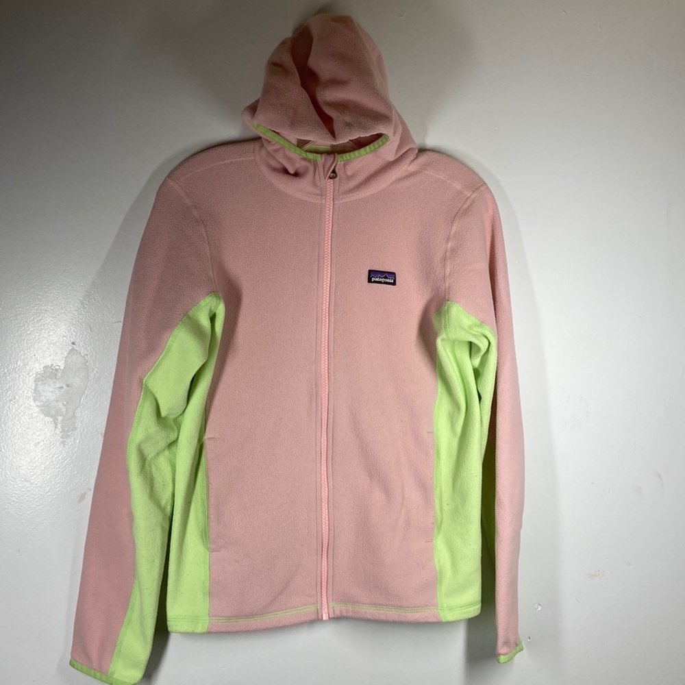 Patagonia sz XXL Youth (16-18) Micro Fleece Full Zip Hooded Jacket